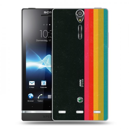 Дизайнерский пластиковый чехол для Sony Xperia S Кассеты из 90х