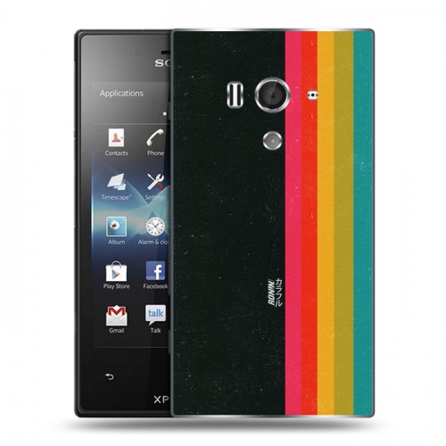 Дизайнерский пластиковый чехол для Sony Xperia acro S Кассеты из 90х