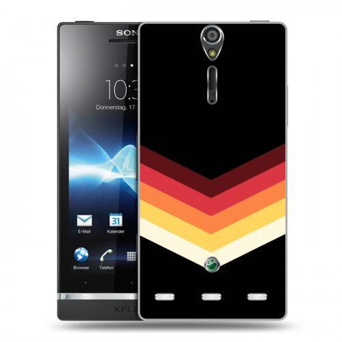 Дизайнерский пластиковый чехол для Sony Xperia S Кассеты из 90х