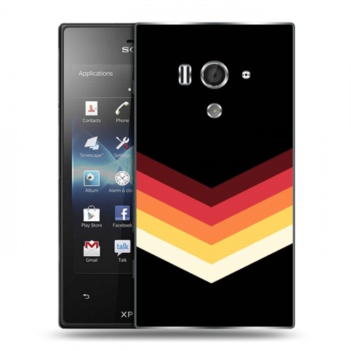 Дизайнерский пластиковый чехол для Sony Xperia acro S Кассеты из 90х