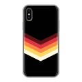 Дизайнерский силиконовый чехол для Iphone x10 Кассеты из 90х