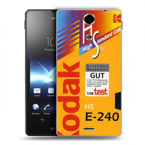 Дизайнерский пластиковый чехол для Sony Xperia TX Кассеты из 90х