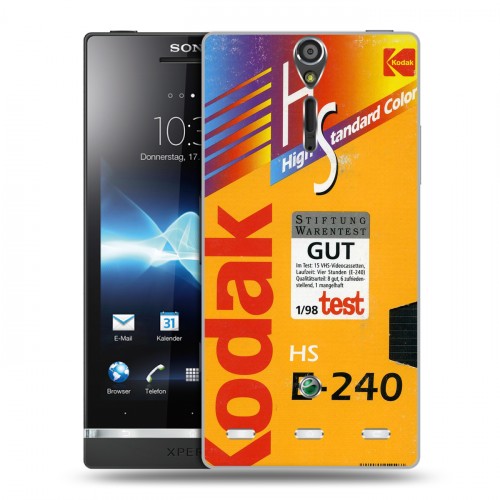 Дизайнерский пластиковый чехол для Sony Xperia S Кассеты из 90х