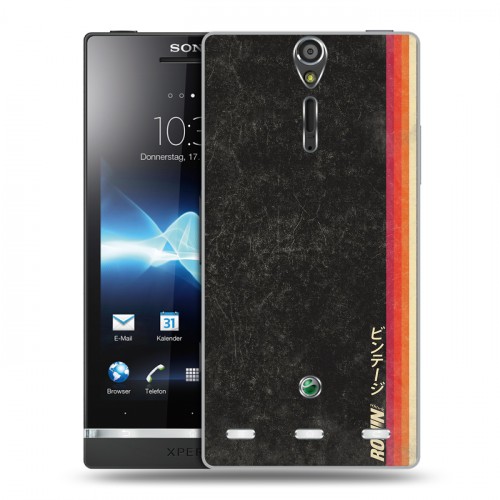 Дизайнерский пластиковый чехол для Sony Xperia S Кассеты из 90х