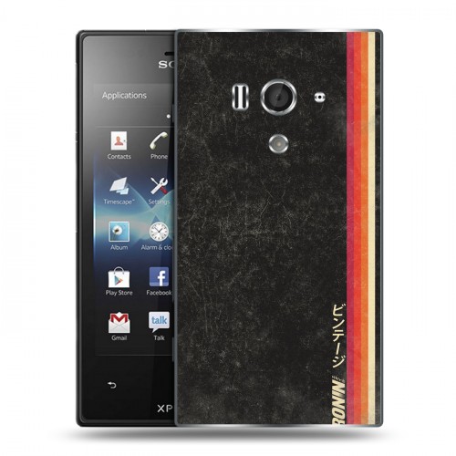 Дизайнерский пластиковый чехол для Sony Xperia acro S Кассеты из 90х