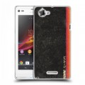 Дизайнерский пластиковый чехол для Sony Xperia L Кассеты из 90х