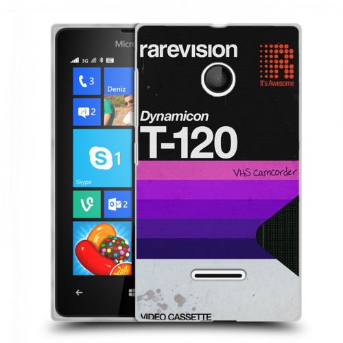 Дизайнерский пластиковый чехол для Microsoft Lumia 435 Кассеты из 90х