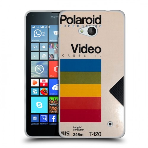 Дизайнерский пластиковый чехол для Microsoft Lumia 640 Кассеты из 90х