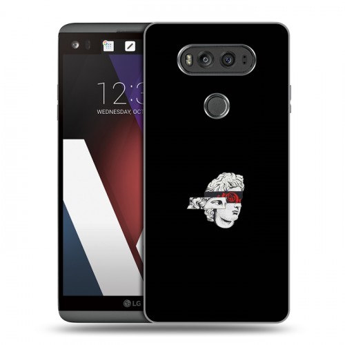 Дизайнерский пластиковый чехол для LG V20 Минимализм на черном