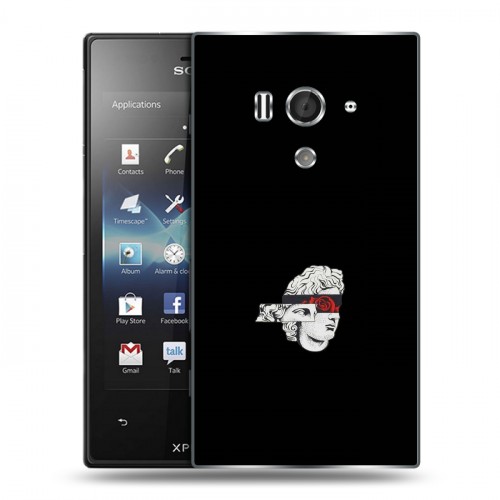 Дизайнерский пластиковый чехол для Sony Xperia acro S Минимализм на черном