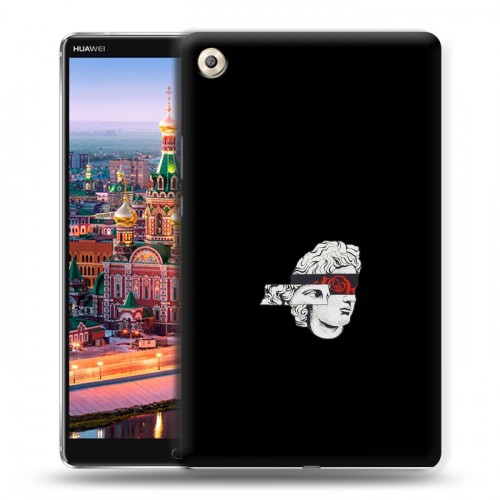 Дизайнерский пластиковый чехол для Huawei MediaPad M5 8.4 Минимализм на черном