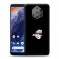 Дизайнерский силиконовый чехол для Nokia 9 PureView Минимализм на черном