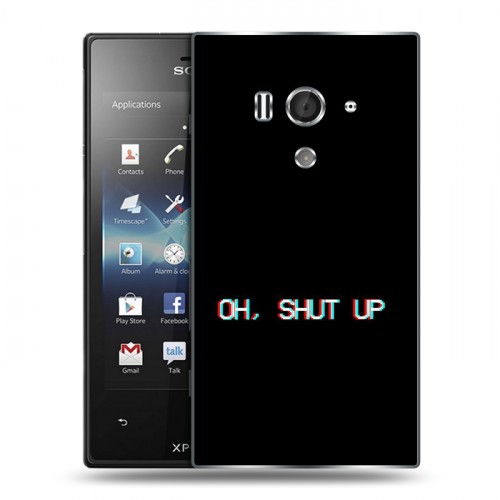 Дизайнерский пластиковый чехол для Sony Xperia acro S Минимализм на черном