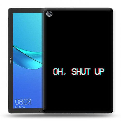 Дизайнерский силиконовый чехол для Huawei MediaPad M5 10.8 Минимализм на черном