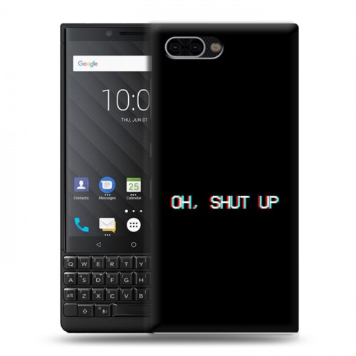 Дизайнерский пластиковый чехол для BlackBerry KEY2 Минимализм на черном