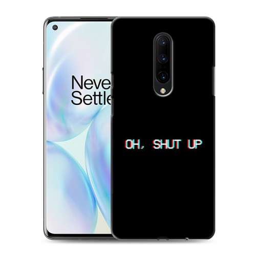 Дизайнерский силиконовый чехол для OnePlus 8 Минимализм на черном