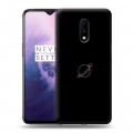 Дизайнерский пластиковый чехол для OnePlus 7 Минимализм на черном