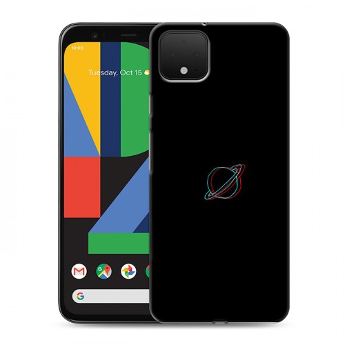 Дизайнерский пластиковый чехол для Google Pixel 4 XL Минимализм на черном