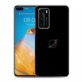 Дизайнерский пластиковый чехол для Huawei P40 Минимализм на черном