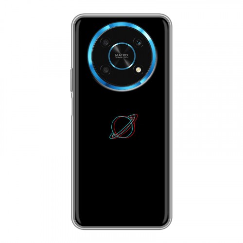 Дизайнерский силиконовый с усиленными углами чехол для Huawei Honor Magic 4 Lite 5G Минимализм на черном