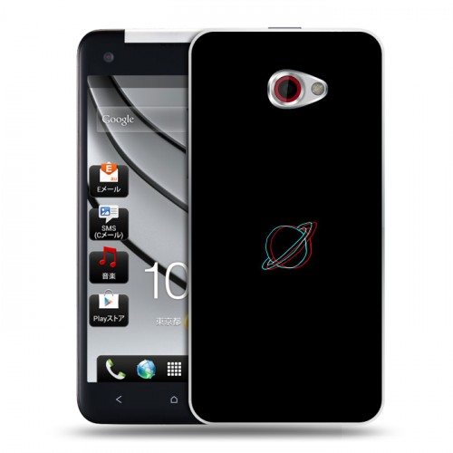 Дизайнерский пластиковый чехол для HTC Butterfly S Минимализм на черном