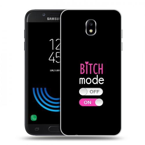 Дизайнерский пластиковый чехол для Samsung Galaxy J5 (2017) Минимализм на черном