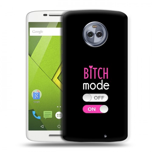 Дизайнерский пластиковый чехол для Motorola Moto X4 Минимализм на черном