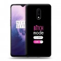 Дизайнерский пластиковый чехол для OnePlus 7 Минимализм на черном