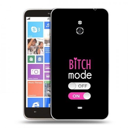 Дизайнерский пластиковый чехол для Nokia Lumia 1320 Минимализм на черном