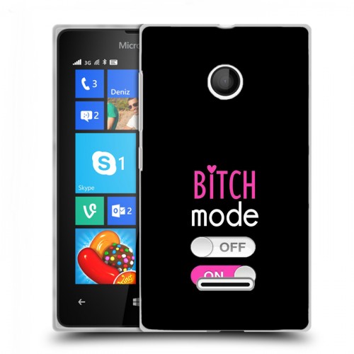 Дизайнерский пластиковый чехол для Microsoft Lumia 435 Минимализм на черном