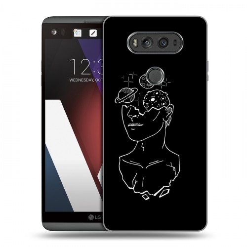 Дизайнерский пластиковый чехол для LG V20 Минимализм на черном