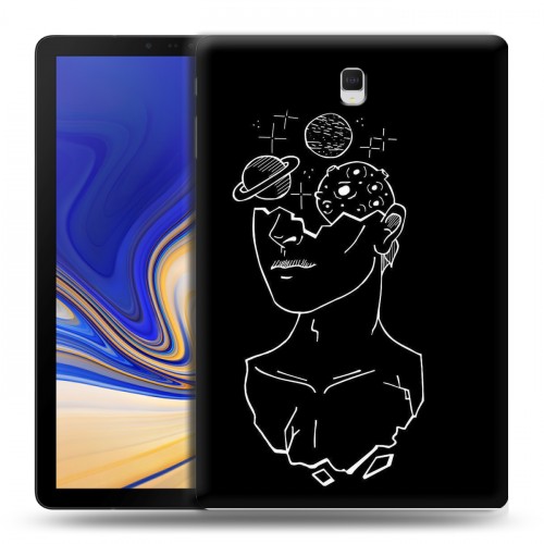 Дизайнерский силиконовый чехол для Samsung Galaxy Tab S4 Минимализм на черном