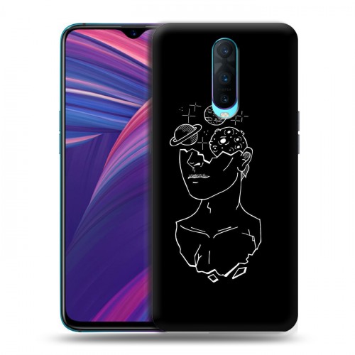 Дизайнерский пластиковый чехол для OPPO RX17 Pro Минимализм на черном