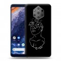 Дизайнерский силиконовый чехол для Nokia 9 PureView Минимализм на черном