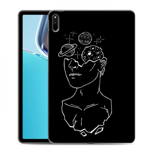 Дизайнерский силиконовый чехол для Huawei MatePad 11 (2021) Минимализм на черном