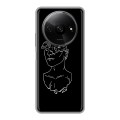 Дизайнерский пластиковый чехол для Xiaomi RedMi A3 Минимализм на черном