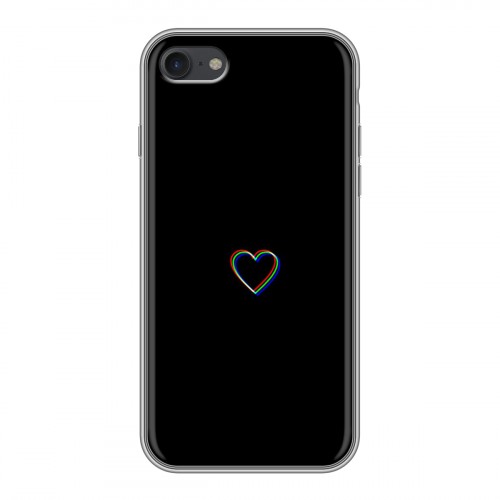 Дизайнерский силиконовый чехол для Iphone 7 Минимализм на черном
