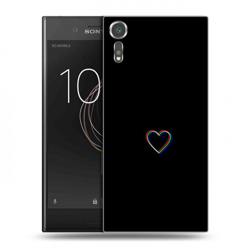 Дизайнерский пластиковый чехол для Sony Xperia XZs Минимализм на черном