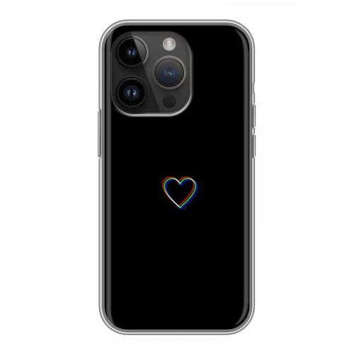 Дизайнерский силиконовый чехол для Iphone 14 Pro Минимализм на черном