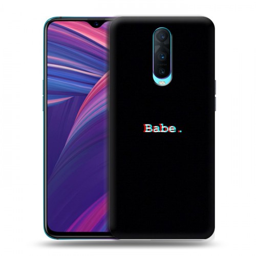 Дизайнерский пластиковый чехол для OPPO RX17 Pro Минимализм на черном