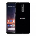 Дизайнерский силиконовый чехол для Nokia 3.2 Минимализм на черном