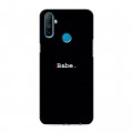 Дизайнерский пластиковый чехол для Realme C3 Минимализм на черном