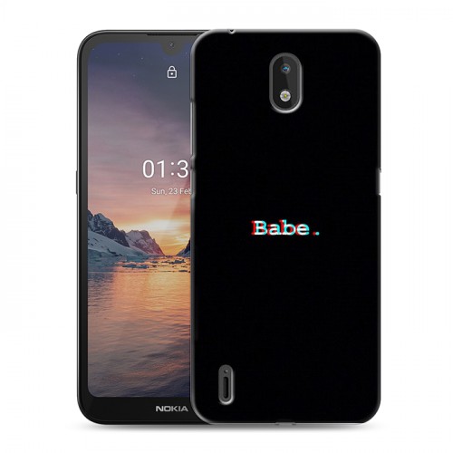 Дизайнерский силиконовый чехол для Nokia 1.3 Минимализм на черном