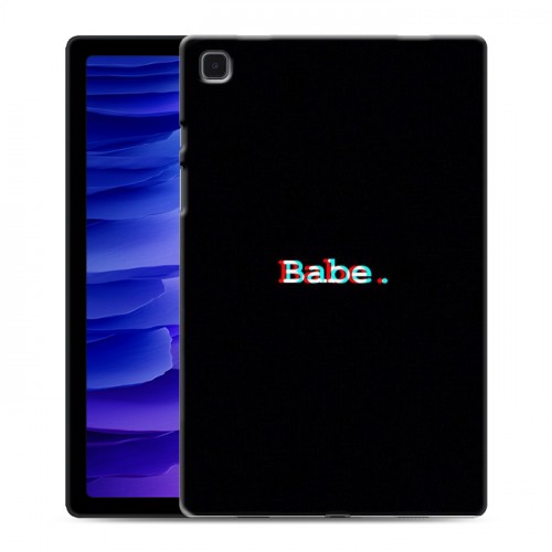 Дизайнерский пластиковый чехол для Samsung Galaxy Tab A7 10.4 (2020) Минимализм на черном