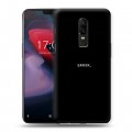 Дизайнерский пластиковый чехол для OnePlus 6 Минимализм на черном