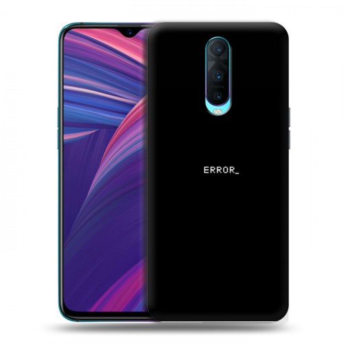 Дизайнерский пластиковый чехол для OPPO RX17 Pro Минимализм на черном