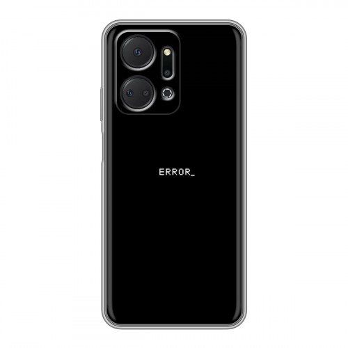 Дизайнерский силиконовый чехол для Huawei Honor X7a Минимализм на черном