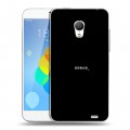 Дизайнерский силиконовый чехол для  Meizu MX3 Минимализм на черном