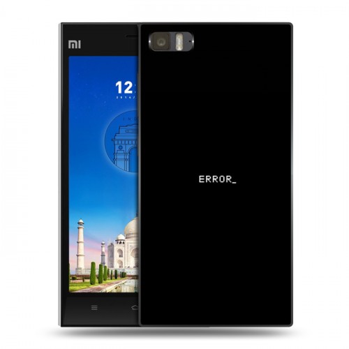Дизайнерский пластиковый чехол для Xiaomi MI3 Минимализм на черном
