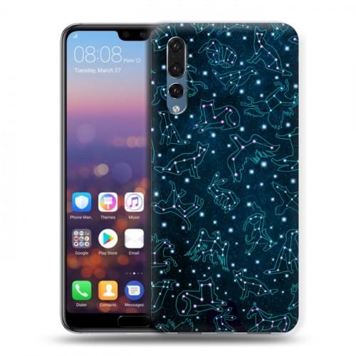 Дизайнерский силиконовый с усиленными углами чехол для Huawei P20 Pro Созвездия